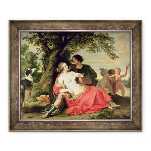 Tablou inramat - A. Janssens - Venus si Adonis, 50 x 60 cm