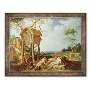 Tablou inramat - Abraham Bloemaert - Parabola cu graul si neghina, 70 x 90 cm