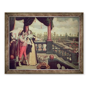 Tablou inramat - Abraham Bosse - Cele cinci simturi - miros, 70 x 90 cm