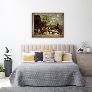 Tablou inramat - Abraham Danielsz Hondius - O vanatoare de ursi, 60 x 80 cm - Img 3