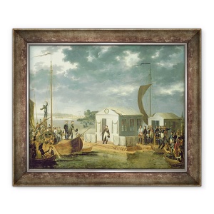 Tablou inramat - Adolphe Roehn - Tratatul de la Tilsitz, 70 x 85 cm