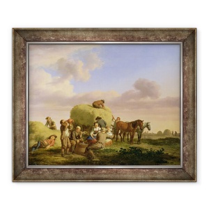 Tablou inramat - Adriaen van de Velde - Haymakers se odihnesc intr-un camp, 50 x 60 cm