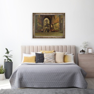 Tablou inramat - Adrien Dauzats - Interiorul Bisericii Sfantul Gereon din Köln, 60 x 80 cm - Img 3