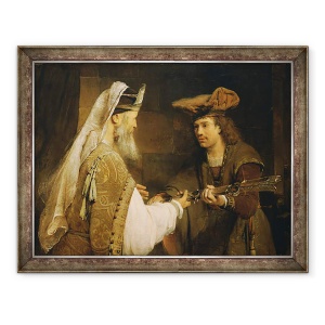 Tablou inramat - Aert de Gelder - Ahimelec i-a dat lui David sabia lui Goliat, 70 x 90 cm