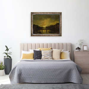 Tablou inramat - Aert van der Neer - Blaze in Amsterdam, 60 x 80 cm - Img 3