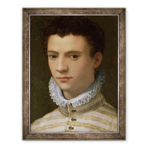 Tablou inramat - Agnolo di Cosimo Bronzino - Portretul unui Tanar, 60 x 80 cm