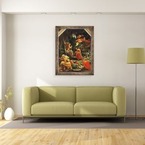 Tablou inramat - Albrecht Altdorfer - Agonia din gradina, din Altarul Sfantului Florian, 60 x 80 cm - Img 2