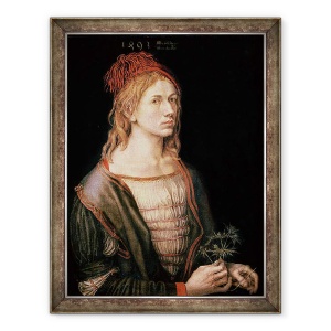 Tablou inramat - Albrecht Durer - Autoportret cu un ciulin, 70 x 90 cm