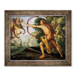 Tablou inramat - Albrecht Durer - Hercule si pasarile stymphalian, 50 x 60 cm