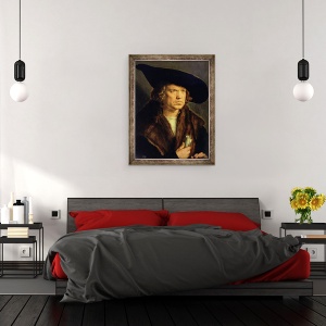 Tablou inramat - Albrecht Durer - Portretul unui Om Necunoscut, 60 x 80 cm - Img 3