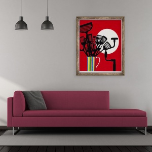 Tablou inramat - Alex Dunn - O viata foarte nemiscata, 70 x 85 cm - Img 2