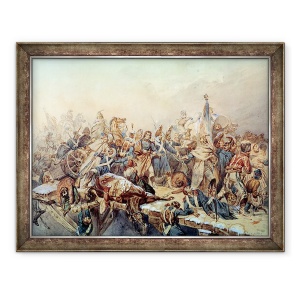 Tablou inramat - Alexandre Solde - Dominique Larrey traverseaza Bérézina, 70 x 90 cm