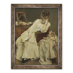 Tablou inramat - Alfred Emile Stevens - Amintiri si regrete, 60 x 80 cm