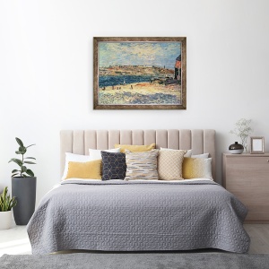 Tablou inramat - Alfred Sisley - Bancile raului la Saint-Mammes, 60 x 80 cm - Img 3