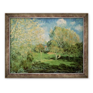 Tablou inramat - Alfred Sisley - Gradina familiei Hoschede, 60 x 80 cm