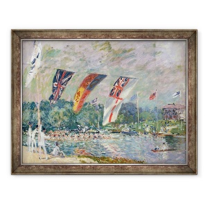 Tablou inramat - Alfred Sisley - Regatta la Molesey, 70 x 90 cm