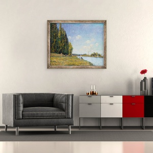 Tablou inramat - Alfred Sisley - Sena la Billancourt, 50 x 60 cm - Img 2