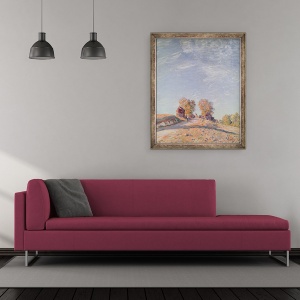 Tablou inramat - Alfred Sisley - Uphill Road in Sunshine, 50 x 60 cm - Img 2