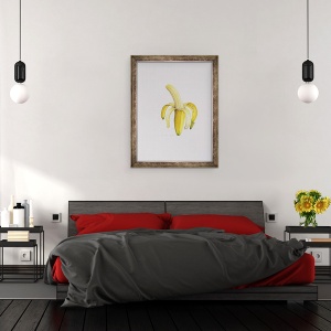 Tablou inramat - Alison Cooper - O banana pe jumatate decojita, 60 x 80 cm - Img 3