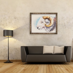 Tablou inramat - Alison Cooper - Un Herdwick Ram, 60 x 80 cm