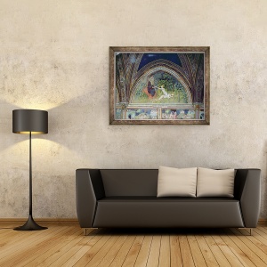 Tablou inramat - also Manfredi de Battilori Bartolo di Fredi - Crearea Evei, 70 x 90 cm - Img 2