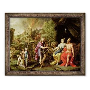 Tablou inramat - Ambrosius Francken the Elder - Orfeu in Lumea de Dincolo, 60 x 80 cm