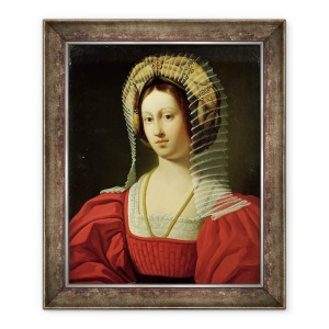 Tablou inramat - Amedee Gras - Giovanna I 1326-82 Regina Neapolelui, 70 x 85 cm