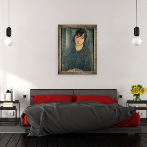Tablou inramat - Amedeo Modigliani - Servitorul, 70 x 90 cm - Img 3