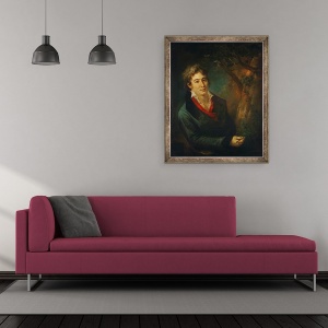 Tablou inramat - Andrea Appiani the Elder - Portret De Ugo Foscolo, 50 x 60 cm - Img 2