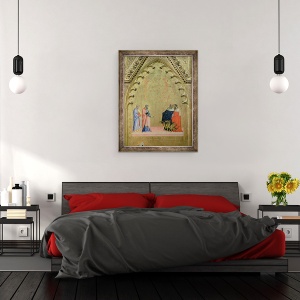 Tablou inramat - Andrea Orcagna di Cione - Miracolul Dragonilor, din Altarul Sfantului Matei si Scenele din viata sa, 60 x 80 cm - Img 3