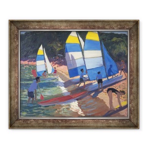 Tablou inramat - Andrew Macara - Barci cu panze, sudul Frantei, 50 x 60 cm