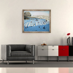 Tablou inramat - Andrew Macara - Campuri de Umbre, Monyash, 50 x 60 cm - Img 2