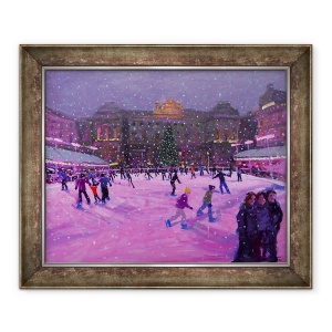 Tablou inramat - Andrew Macara - Patinaj de Craciun, 70 x 85 cm