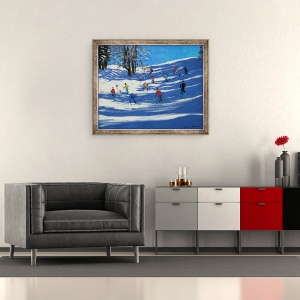 Tablou inramat - Andrew Macara - Umbre albastre, 50 x 60 cm - Img 2