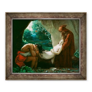 Tablou inramat - Anne Louis Girodet de Roucy-Trioson - inmormantarea lui Atala, 70 x 85 cm