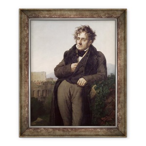 Tablou inramat - Anne Louis Girodet de Roucy-Trioson - Portretul lui Francois Rene 1768-1848 Viconte de Chateaubriand, 70 x 85 cm
