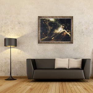 Tablou inramat - Anne Louis Girodet de Roucy-Trioson - Somnul lui Endymion, 70 x 90 cm - Img 2