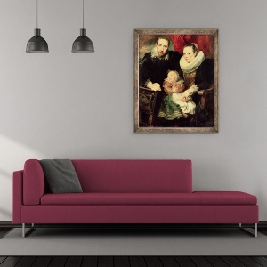 Tablou inramat - Anthony van Dyck - Portret de Familie, 50 x 60 cm - Img 2