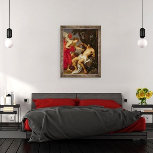 Tablou inramat - Anthony van Dyck - Sfantul Sebastian si ingerul, 60 x 80 cm - Img 3