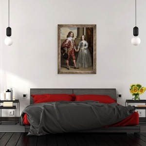 Tablou inramat - Anthony van Dyck - William al II-lea, Print de Orange, si mireasa sa, Mary Stuart, 60 x 80 cm - Img 3
