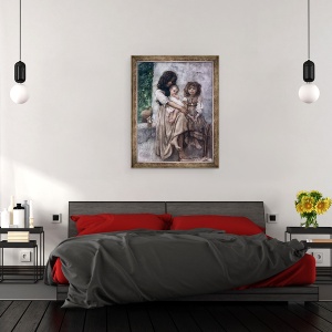Tablou inramat - Antoine Auguste Ernest Herbert - Fetele tinere ale lui Ischia, 60 x 80 cm - Img 3