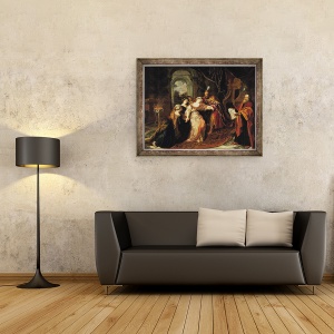 Tablou inramat - Antoine Coypel - Esther inaintea lui Ahasuerus, 70 x 90 cm - Img 2
