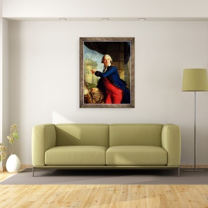 Tablou inramat - Antoine Vestier - Jean-Henri 1725-1805 Chevalier de Latude, 70 x 90 cm - Img 2