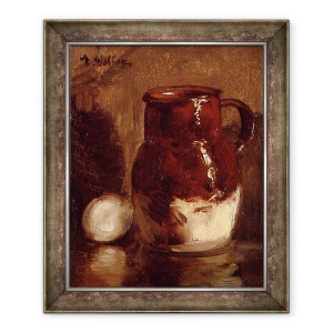 Tablou inramat - Antoine Vollon - Ulcior de gresie si oua, 70 x 85 cm