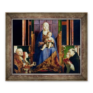 Tablou inramat - Antonello da Messina - Madonna cu Sfantul Nicolae din Bari, 50 x 60 cm