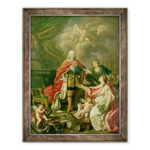 Tablou inramat - Antonio Gonzalez Ruiz - Ferdinand VI 1713-59 ca patron al artelor si stiintelor, 70 x 90 cm