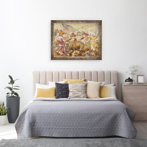 Tablou inramat - Antonio Vassilacchi - Lupta intre venetieni si turci, 60 x 80 cm - Img 3