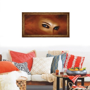 Tablou Inramat - Arab, Sahara, Desert, Portret, Femeie, Rama Auriu, 50 x 100 cm - Img 2