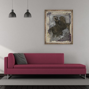 Tablou inramat - Auguste Rodin - Horseman, 50 x 60 cm - Img 2