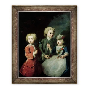 Tablou inramat - Balthasar Denner - Copiii consilierului Barthold Heinrich Brockes 1680-1747 II, 50 x 60 cm